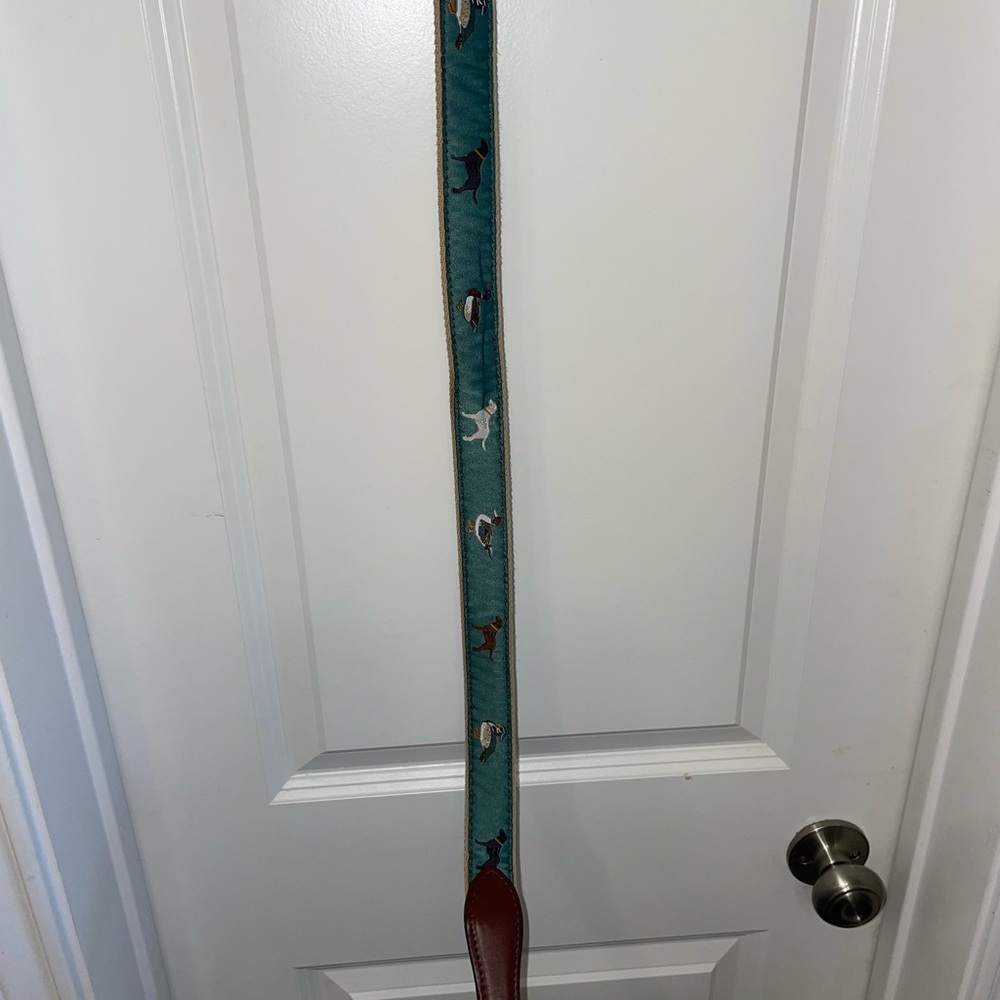 Green Dog Patterned Men's Belt